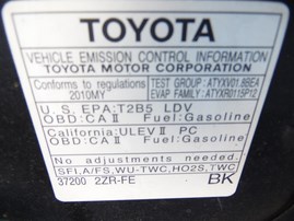 2010 Toyota Corolla S Black 1.8L AT #Z24722